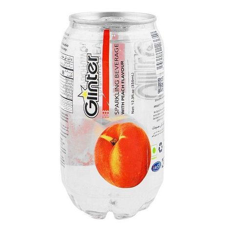 Glinter Sparkling Drink Peach Flavor 350ml