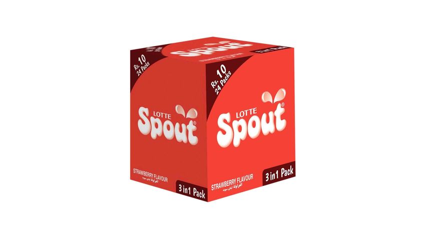 Kolson Lotte Spout Strawberry 3 in 1 (Rs 10) 1 Box