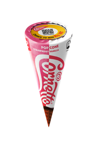Wall's Cornetto Pop Cone Strawberry & Vanilla 95ml