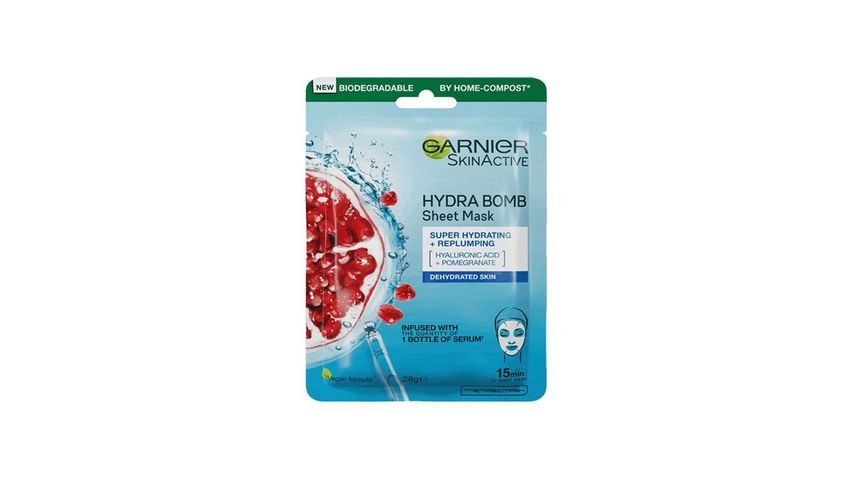Garnier Skin Active Hydra Bomb Pomegranate Tissue Face Mask For Hydrating And Replenishing 32g