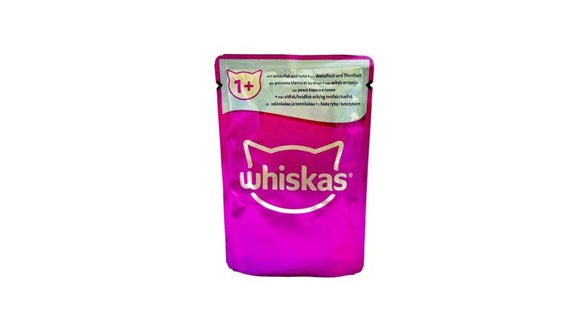 Whiskas Whitefish & Tuna Fish In Jelly For 1+ Cat Food 85g