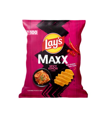 Lay's Maxx Spicy Kimchi Rs. 100 ( The new & Old packaging will be shipped out� randomly )