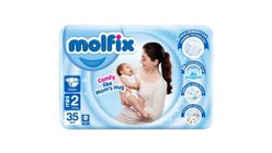 Molfix Diaper Mini Twin Pack Size 2 (3-6kg) 35 Pcs