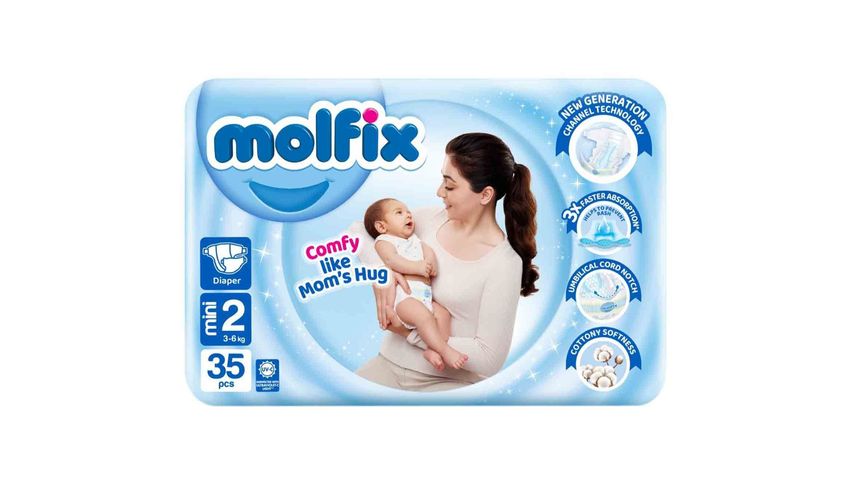 Molfix Diaper Mini Twin Pack Size 2 (3-6kg) 35 Pcs