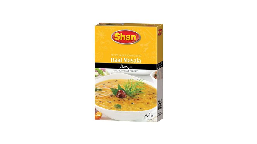 Shan Dal Masala Spice Mix - 100g, Easy Recipe For Mild Lentil Curry (Daal)