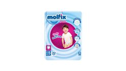 Molfix Diaper Pants Junior Twin Pack Size 5 (12-17kg) 22 Pcs