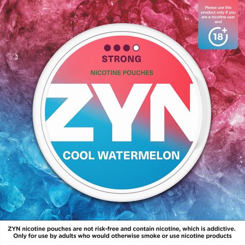 ZYN Cool Watermelon 11mg (3 Dot) Strong Nicotine Pouches 1 Can