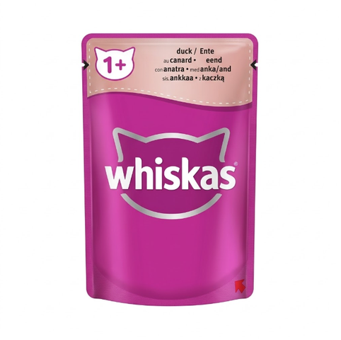 Whiskas 1+ poultry feast in jelly with duck 85G