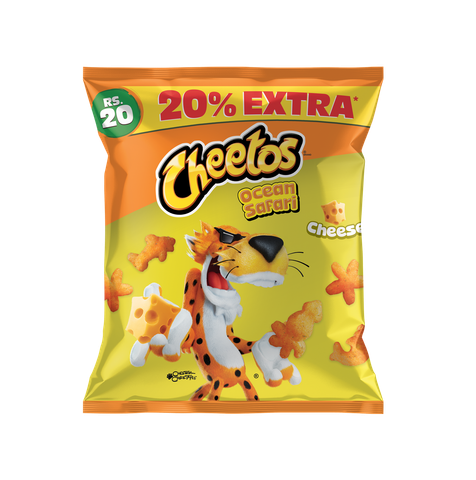 Cheetos Ocean Safari Cheese Rs. 20 ( The new & Old packaging will be shipped out� randomly )