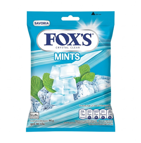 Foxs 90Gm Crystal Clear Mint Sweets Pouch
