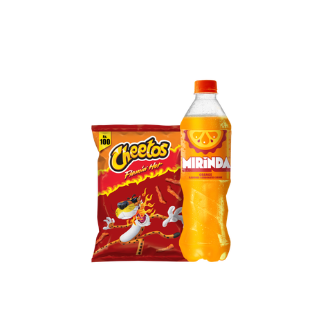 Mirinda PET 500ml + Cheetos Flamin Hot Rs. 100