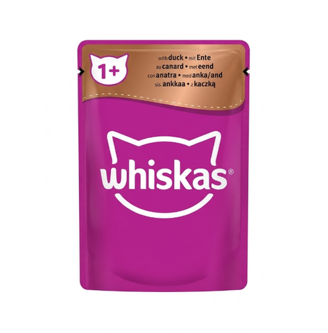 Whiskas 1+ poultry feast in gravy with duck 85G