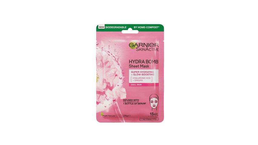 Garnier Skin Active Hydra Bomb Sakura Tissue Face Mask For Hydrating and Glow Boosting 32g
