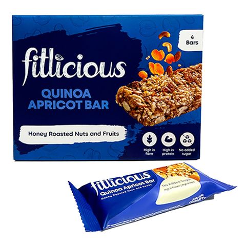 Fitlicious Quinoa Apricot Nut and Fruits Bar 148g x 4Pcs Pack