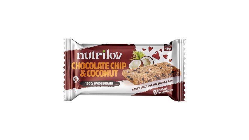 Nutrilov Granola Bars Chocolate Chip & Coconut Single Bar