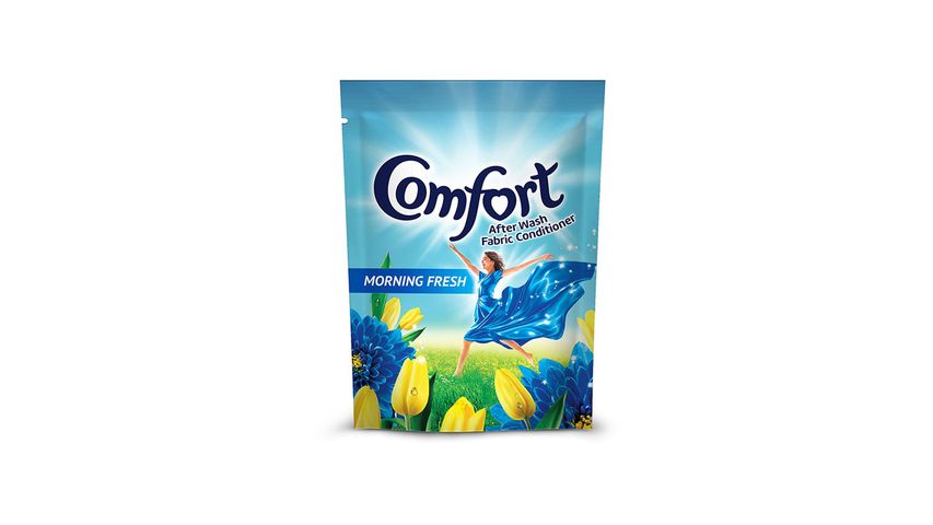 COMFORT BLUE MORNING FRESH  FABRIC SOFTENER POUCH 400ML