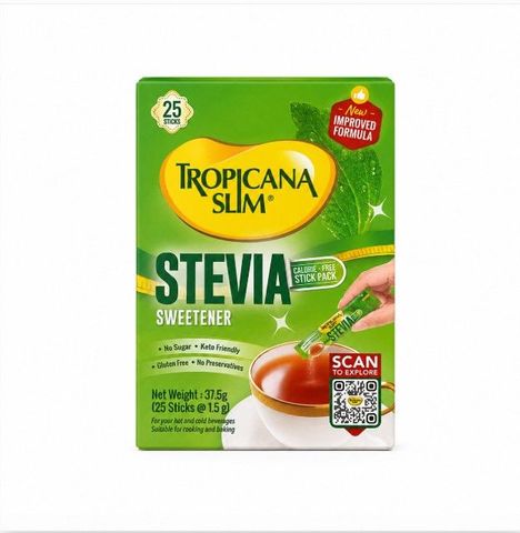 Tropicana Slim Stevia Sweetener Diet Sticks 25 Pieces