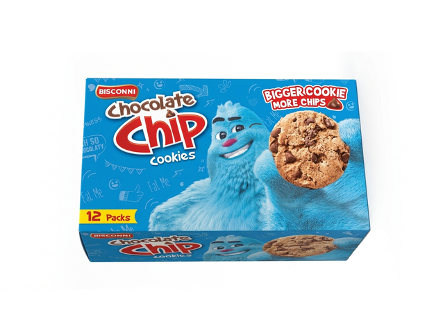 Bisconni Chocolate Chip Cookies Half Roll Box