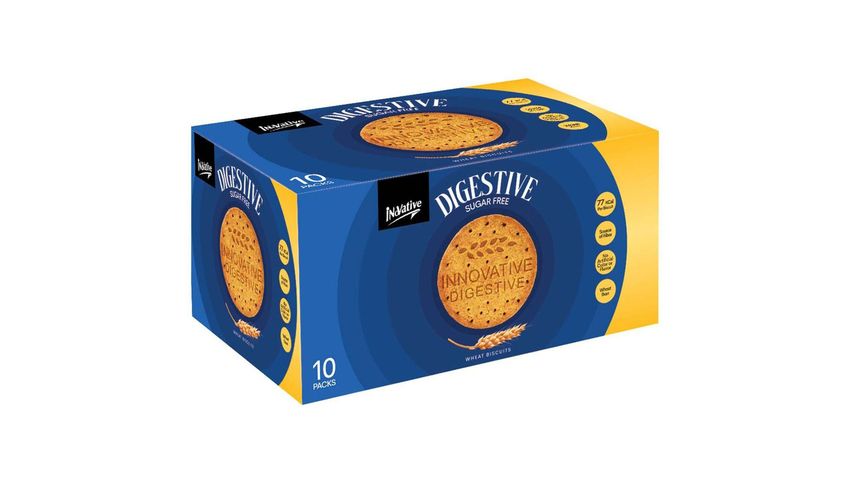 Innovative Digestive Sugar Free Wheat Biscuits Ticky Pack (Rs 30) 300g