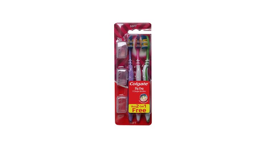 Colgate Zig Zag Toothbrush Triple Pack (Soft) 1 Packet