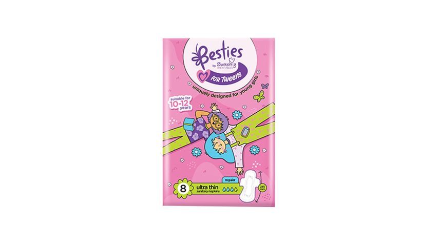 Butterfly Tweens Pads 8 Pieces