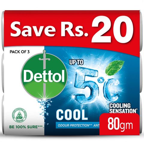Dettol Soap Cool 80g - Pack of 3