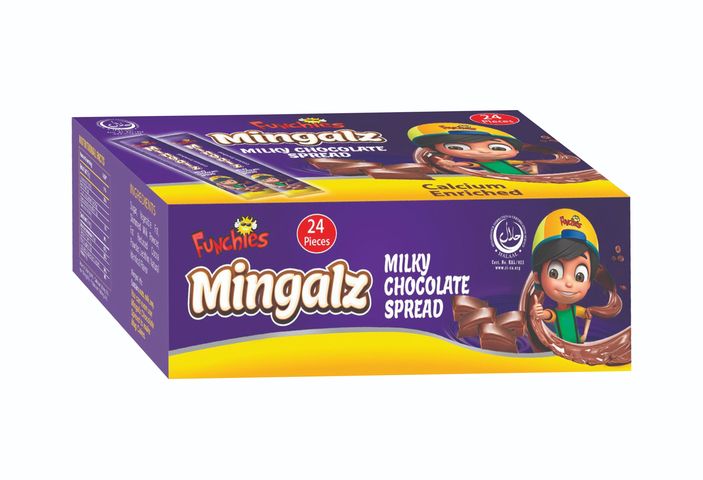 Mingalz Milky Chocolate Spread Bar 24 Pieces
