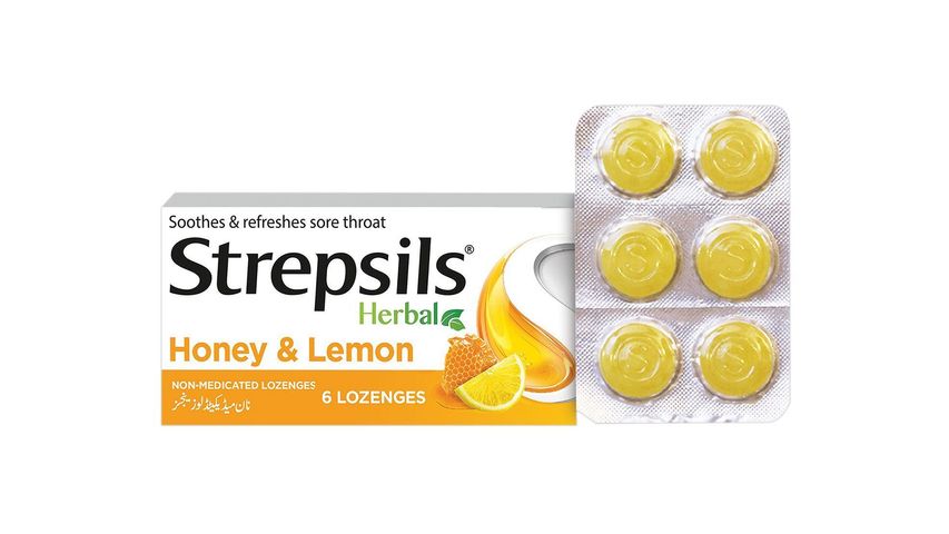 Strepsils Lozenges Honey & Lemon 1 Strip x 6 Tablets