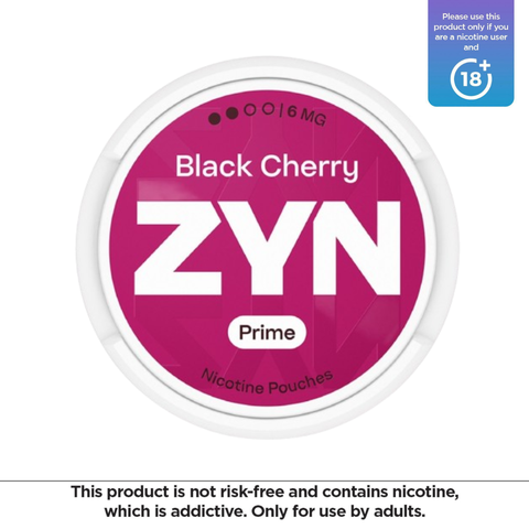 ZYN Prime Black Cherry 6mg (2 Dot) Nicotine Pouches 1 Can