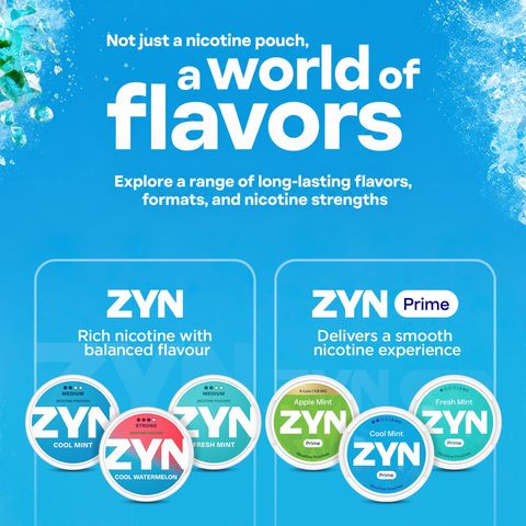 ZYN Prime Cool Mint 6mg (2 Dot) Nicotine Pouches 1 Can