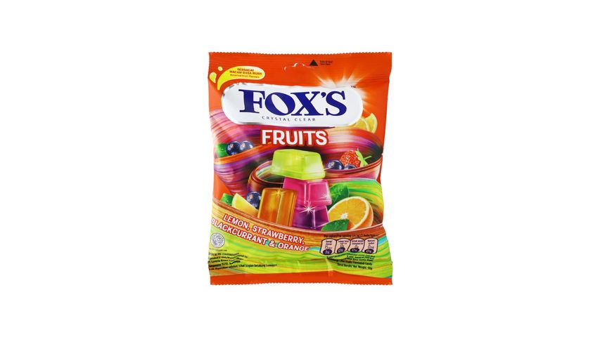 Fox's Crystal Clear Fruits Candy Bag 90g