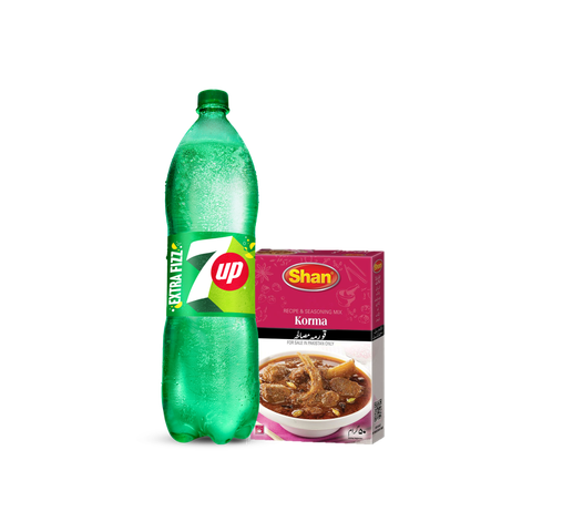 7Up PET 1.5l + Shan Korma Masala 50g