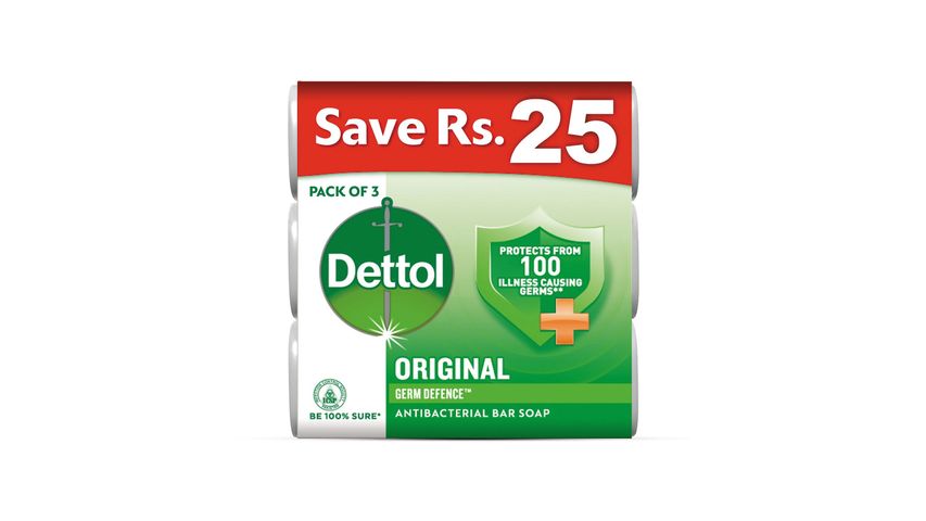 Dettol Antibacterial Soap Original 80g - Pack of 3