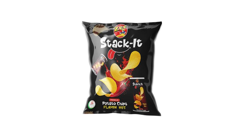 Zee Snacks Stack-it Potato Chips Flamin Hot (Rs.100) 40g