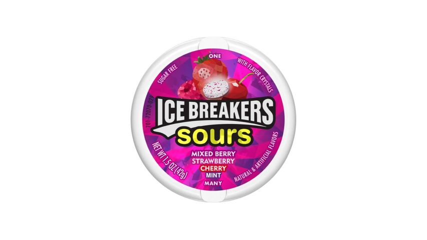 Ice Breakers Sours Strawberry Cherry Sugar Free 42 Gm