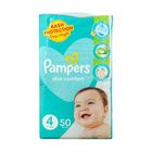 Pampers Skin Comfort Diapers, No.4, 7-12 Kg, 50-Pack