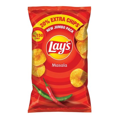 Lay's Chips Potato Masala Jumbo 1 Packet