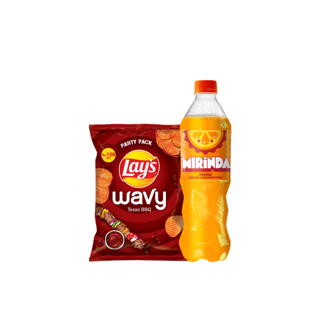 Mirinda PET 500ml + Lay's Wavy BBQ Rs. 100