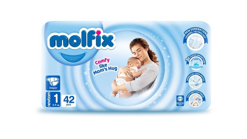 Molfix Diaper Newborn Twin Pack Size 1 (2-5kg) 42 Pcs