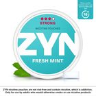 ZYN Fresh Mint 11mg (3 Dot) Strong Nicotine Pouches 1 Can