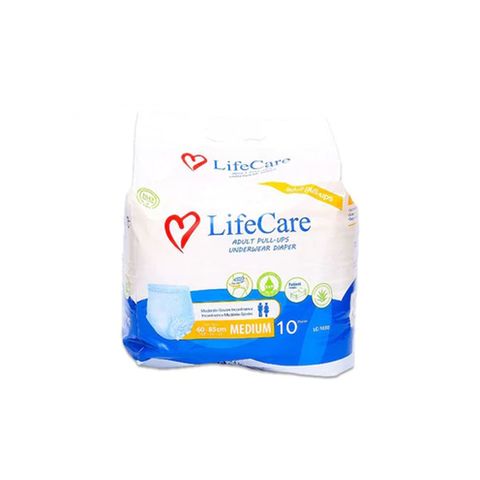 LifeCare Adult Pull-Up Diaper Medium 10 Pieces