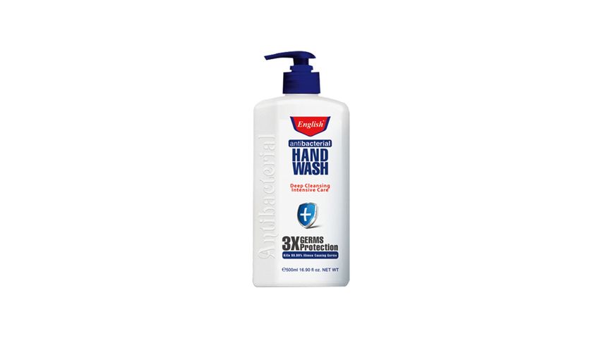 English Antibacterial Handwash Bottle With Pump 500ml
