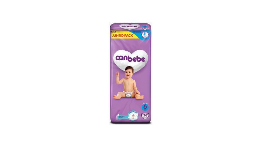 Canbebe Baby Diaper Jumbo Extra Large Size 6 (16+ Kg) 38 Pieces