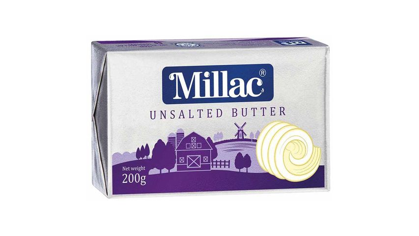 Millac Butter Unsalted 200g