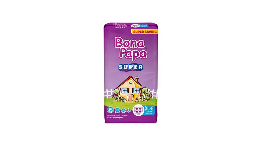 Bona Papa Super Baby Diapers XL Size 5 50 Pieces