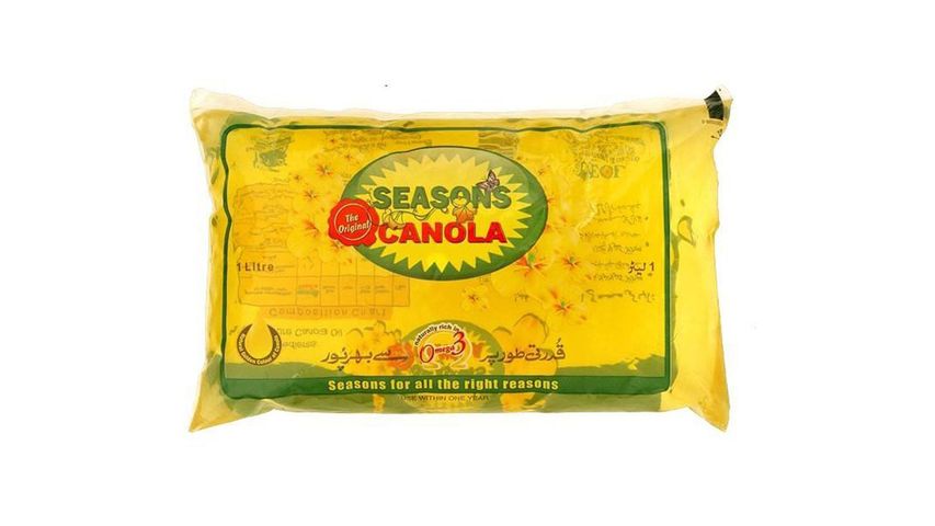 Seasons Canola Oil Pouch 1l