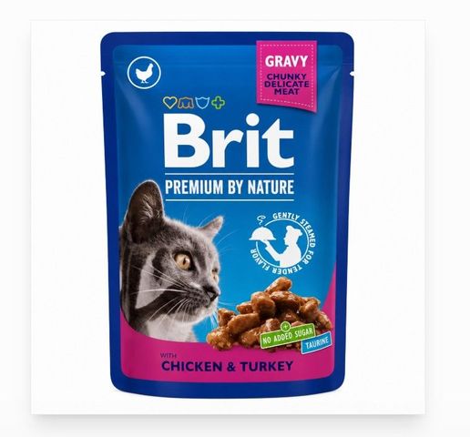 Brit Premium Cat Pouch (Chicken & Turkey) 100g