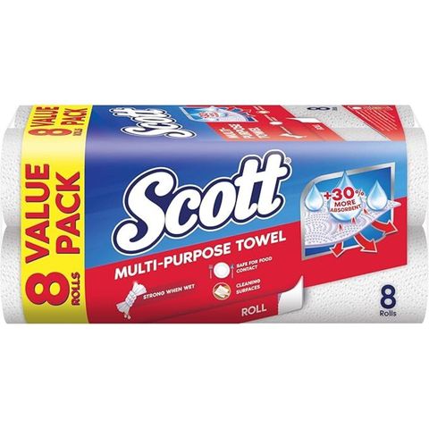 Scott Multipurpose Kitchen Towel Value Pack 8 Rolls x 55s