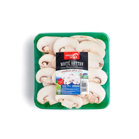 Champ Fungi White Button Mushroom Sliced 125g