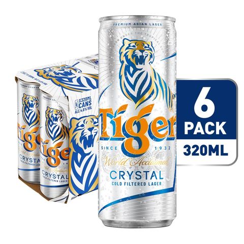 Tiger Crystal Beer Can 6s x 320ml